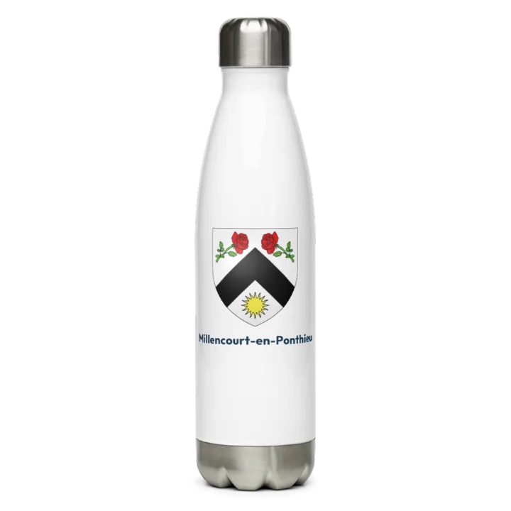 Gourde inox — blason de Millencourt-en-Ponthieu