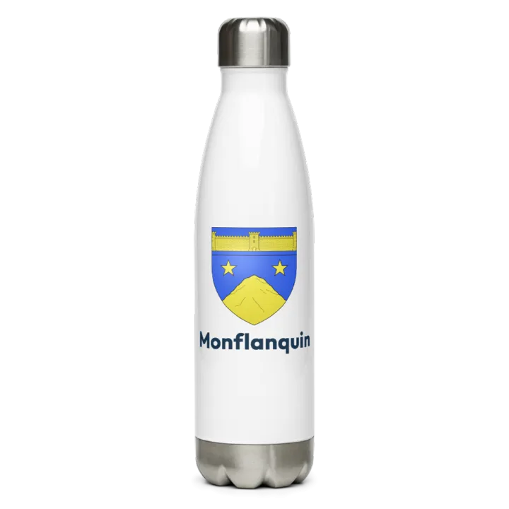 Gourde inox — blason de Monflanquin