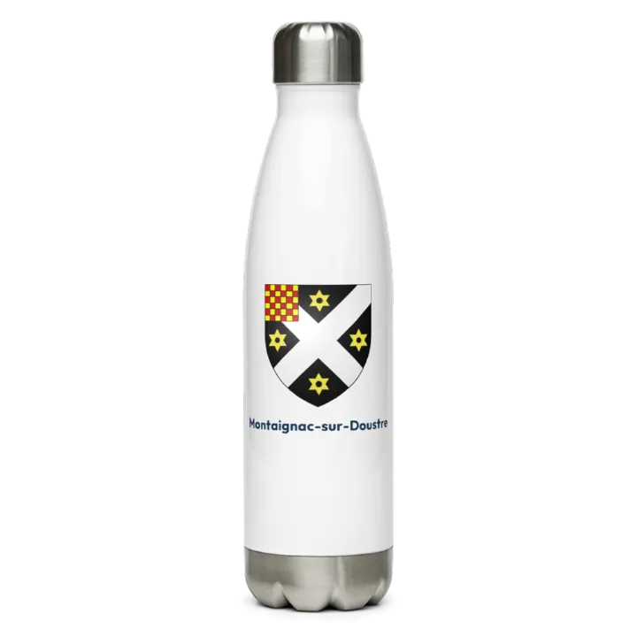 Gourde inox blason de Montaignac-sur-Doustre