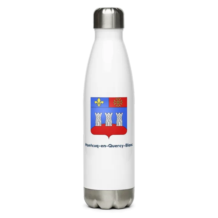 Gourde inox blason de Montcuq-en-Quercy-Blanc