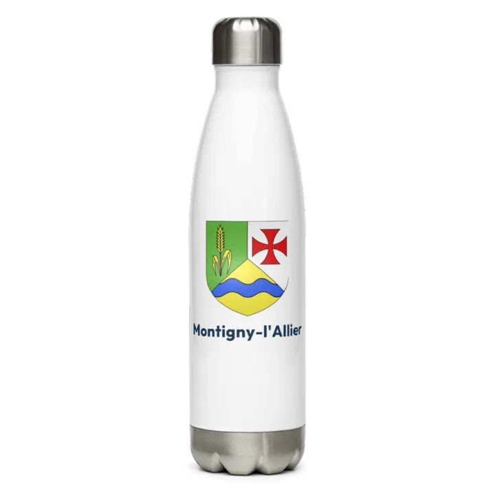 Gourde inox — blason de Montigny-l'Allier