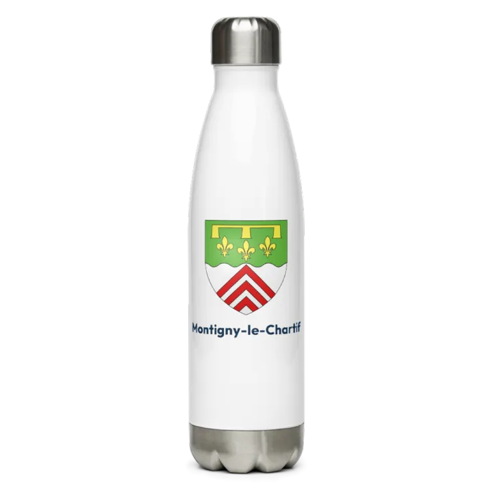 Gourde inox — blason de Montigny-le-Chartif
