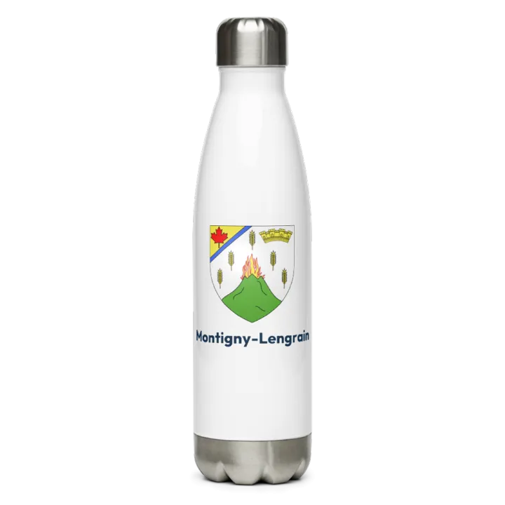 Gourde inox — blason de Montigny-Lengrain