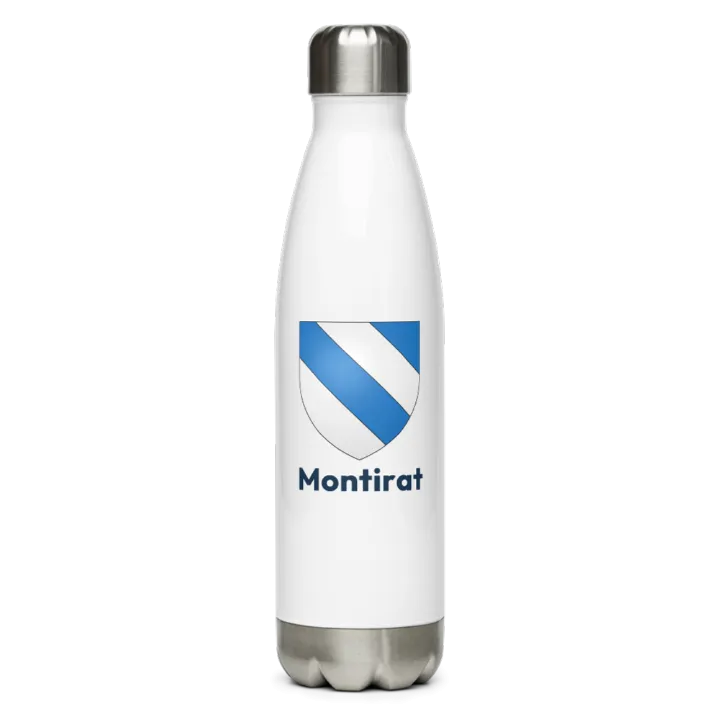 Gourde inox — blason de Montirat