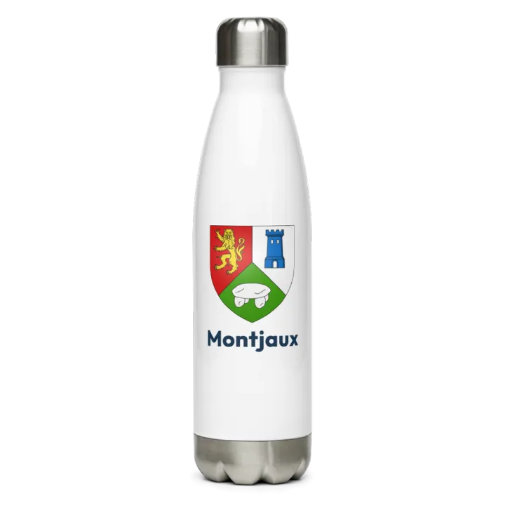 Gourde inox — blason de Montjaux