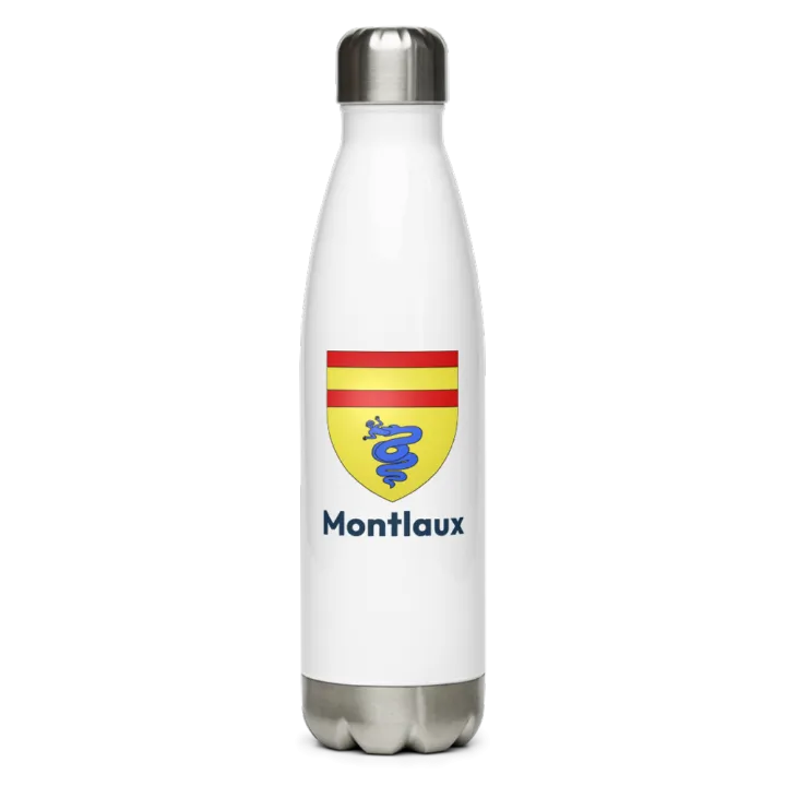 Gourde inox — blason de Montlaux