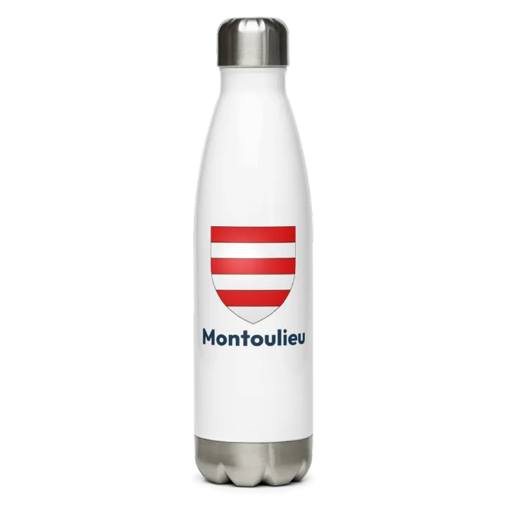 Gourde inox — blason de Montoulieu