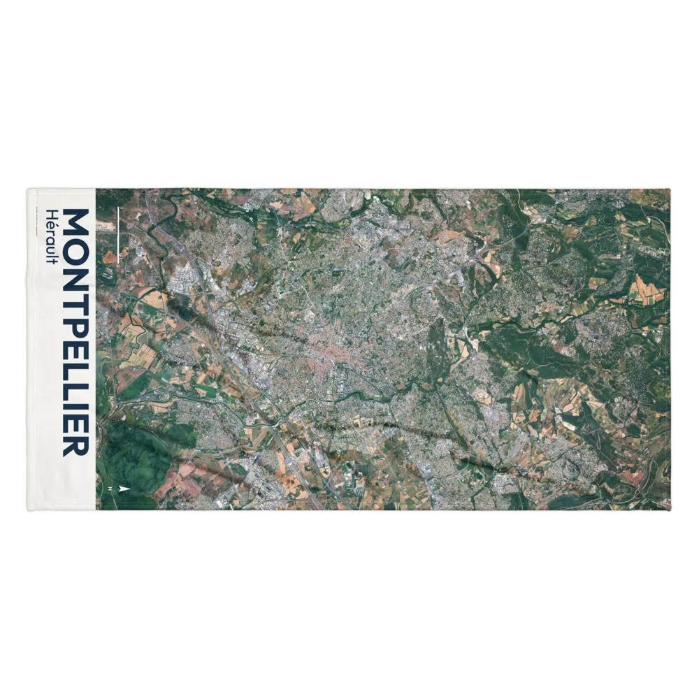 Serviette cartographique — carte de Montpellier