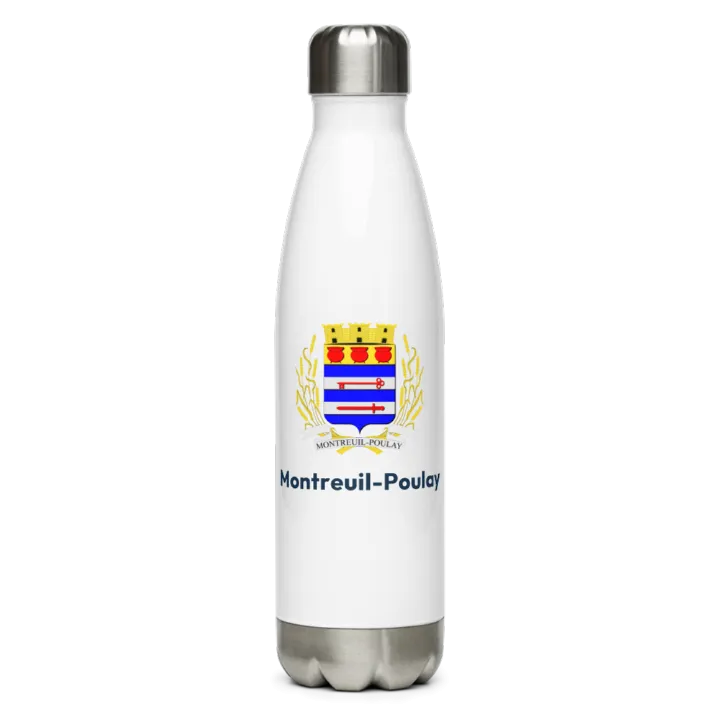 Gourde inox — blason de Montreuil-Poulay