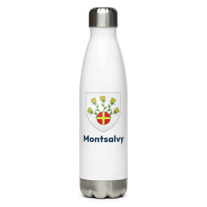 Gourde inox — blason de Montsalvy