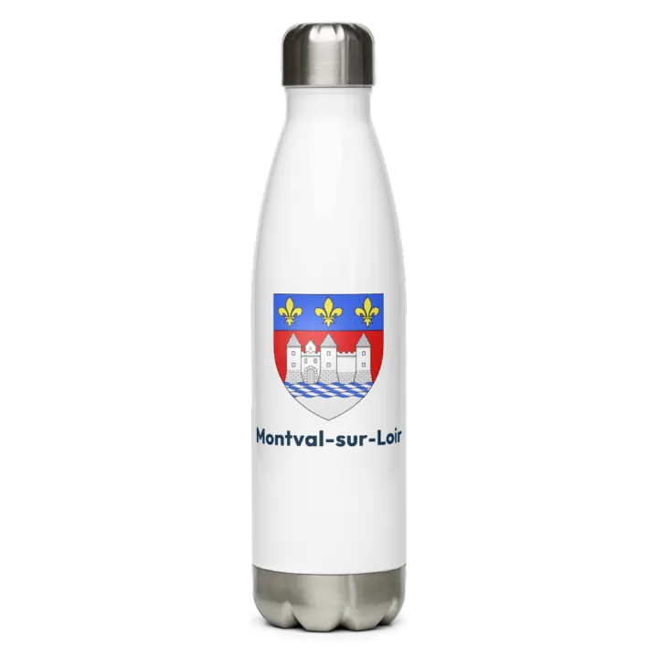 Gourde inox — blason de Montval-sur-Loir