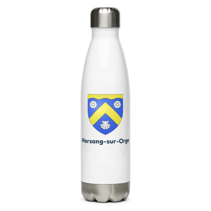 Gourde inox — blason de Morsang-sur-Orge