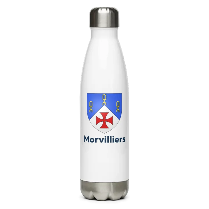 Gourde inox — blason de Morvilliers