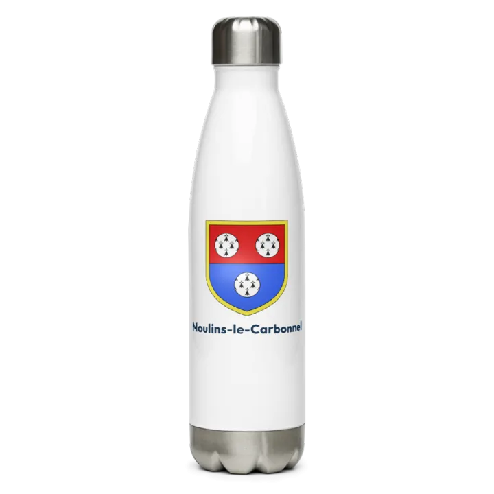 Gourde inox blason de Moulins-le-Carbonnel
