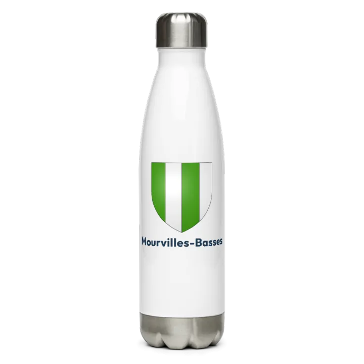 Gourde inox — blason de Mourvilles-Basses