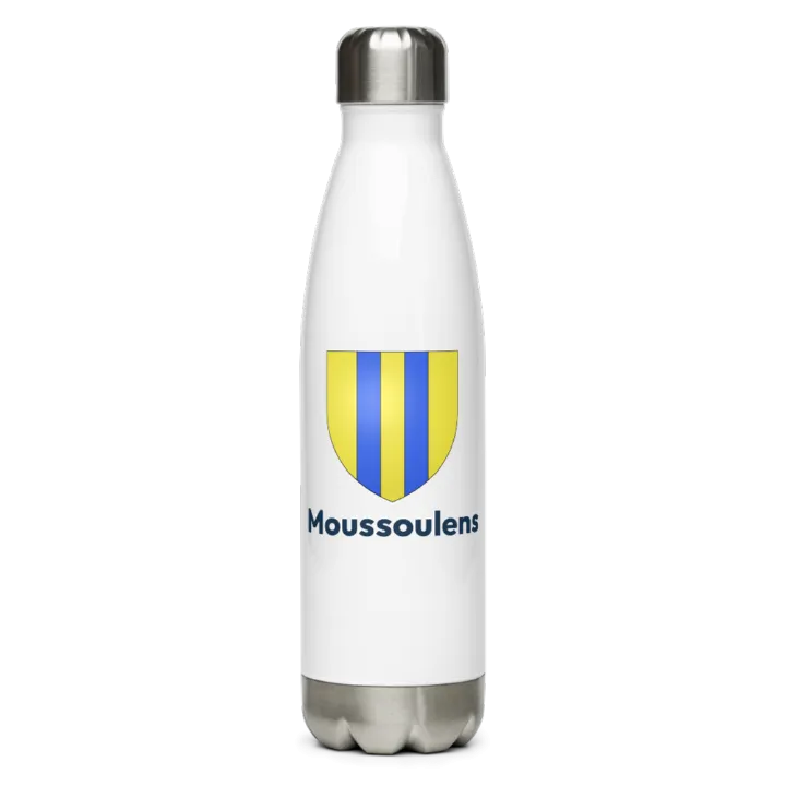 Gourde inox — blason de Moussoulens