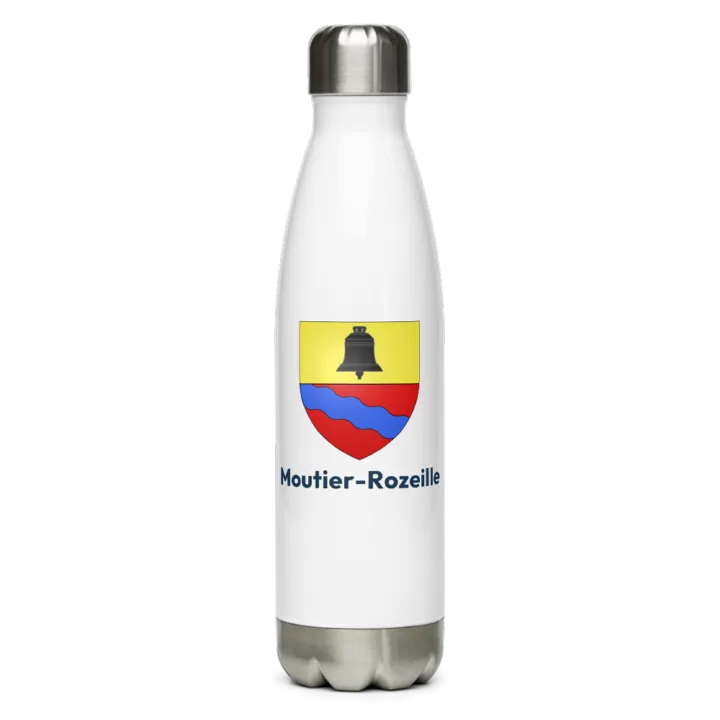 Gourde inox — blason de Moutier-Rozeille