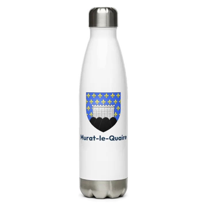 Gourde inox — blason de Murat-le-Quaire