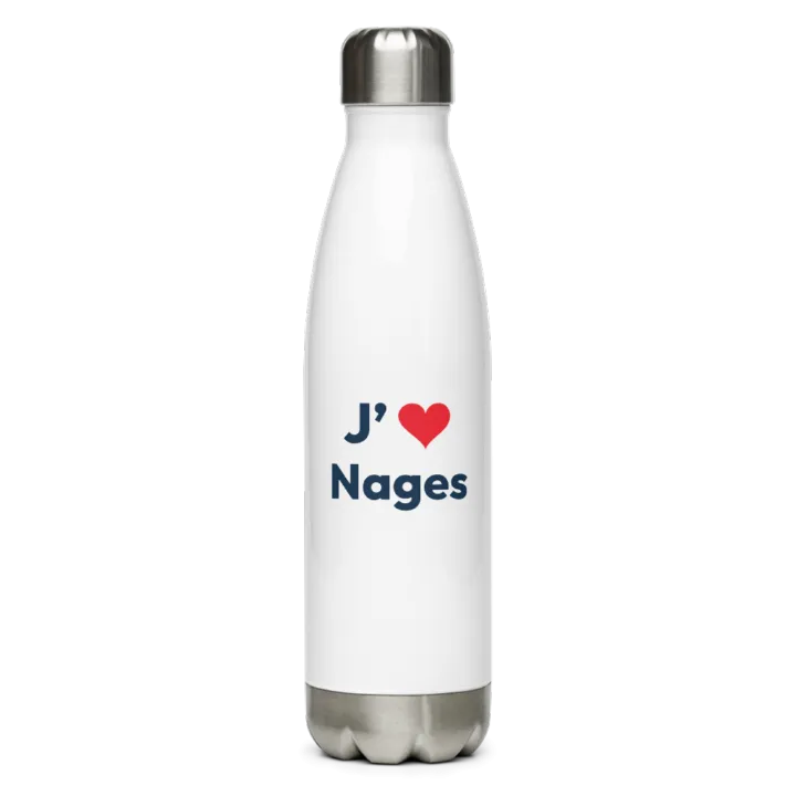 Gourde inox « J’❤ Nages »