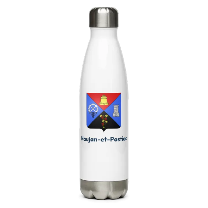 Gourde inox — blason de Naujan-et-Postiac