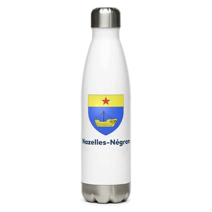 Gourde inox — blason de Nazelles-Négron