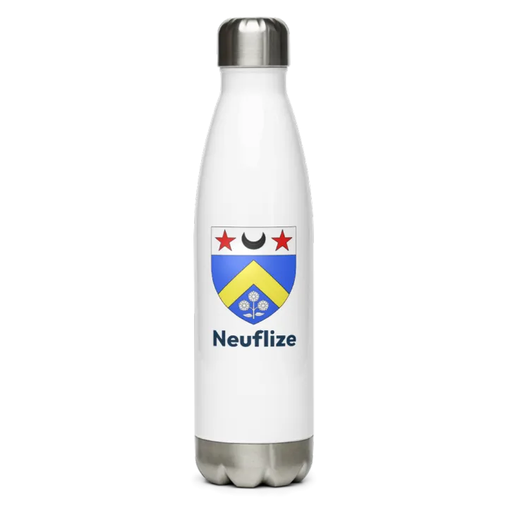 Gourde inox — blason de Neuflize