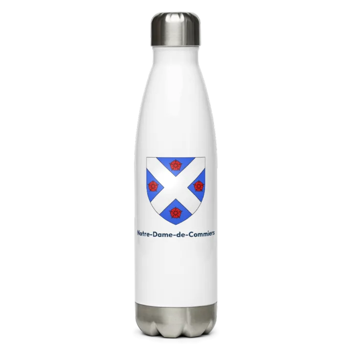 Gourde inox — blason de Notre-Dame-de-Commiers