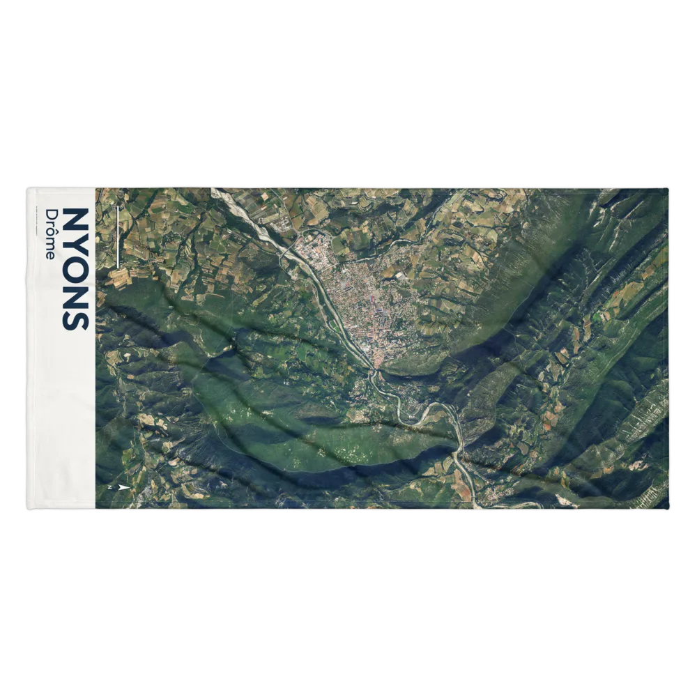 Serviette cartographique — carte de Nyons