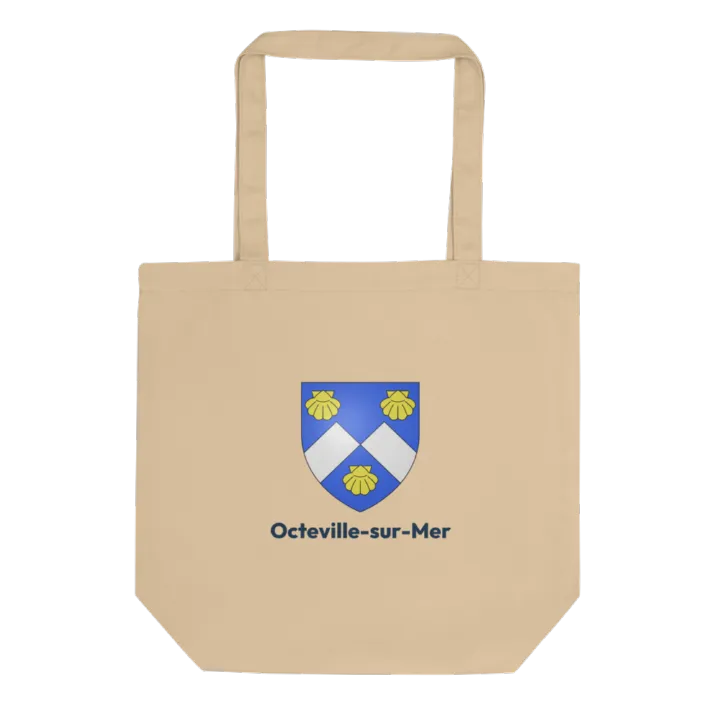 Tote bag coton bio — blason d'Octeville-sur-Mer