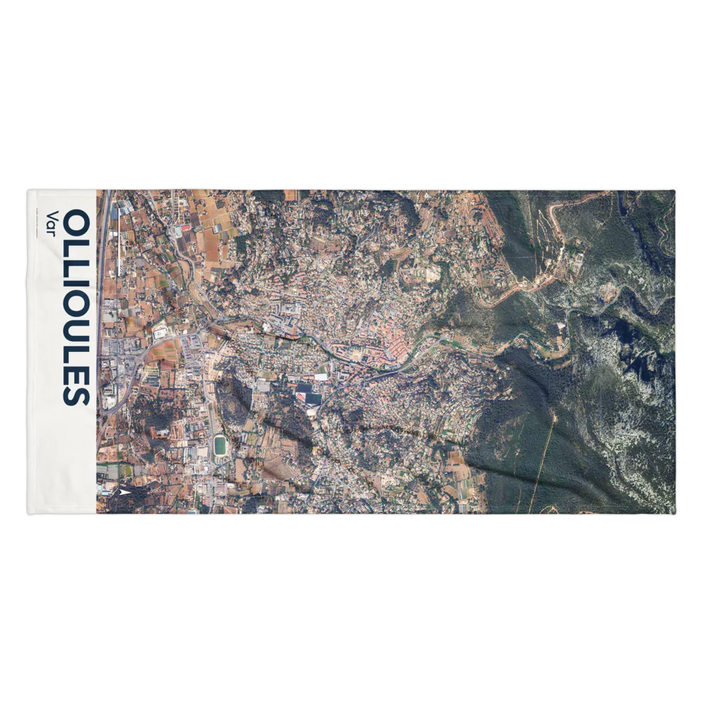 Serviette cartographique — carte de Ollioules