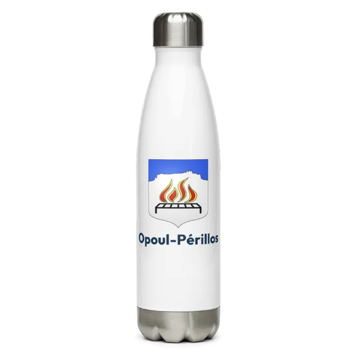 Gourde inox — blason d'Opoul-Périllos