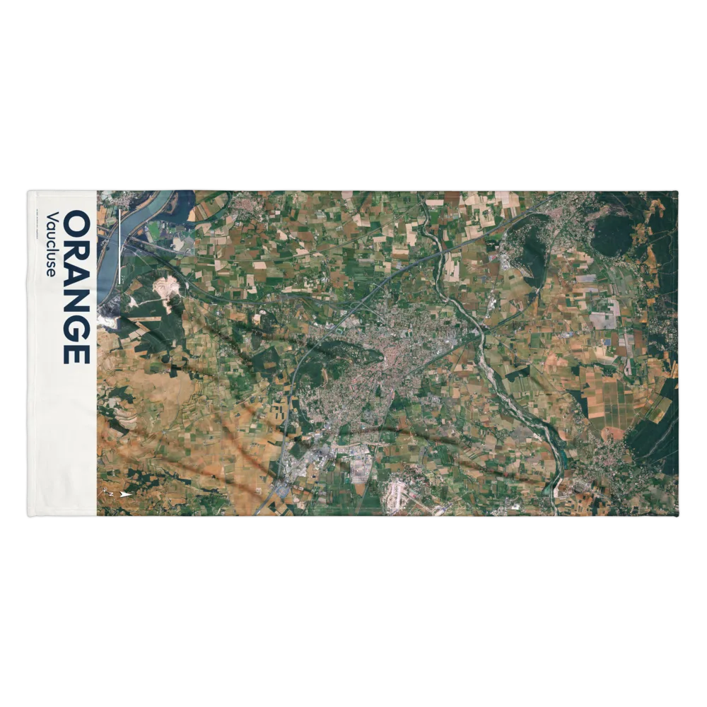 Serviette cartographique — carte de Orange