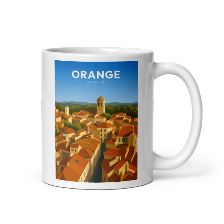 Mug — Affiche vintage du centre historique d'Orange