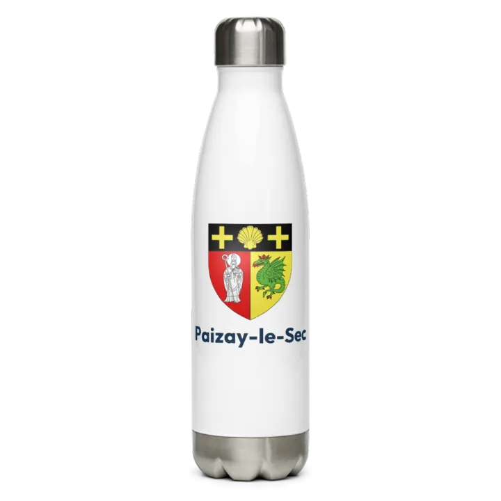 Gourde inox — blason de Paizay-le-Sec