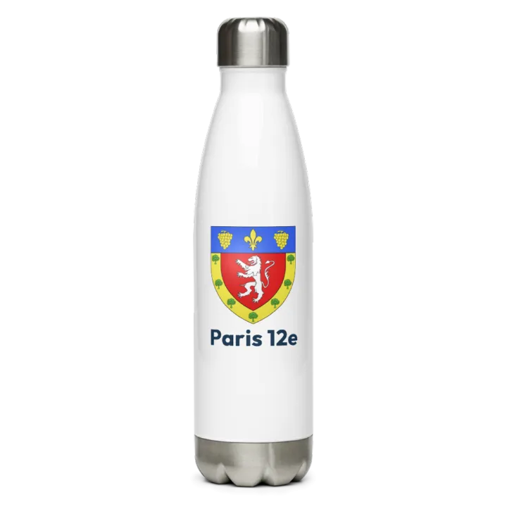Gourde inox blason de Paris 12e