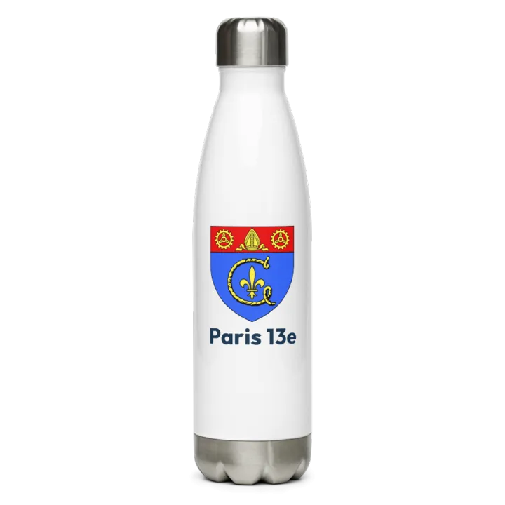 Gourde inox blason de Paris 13e