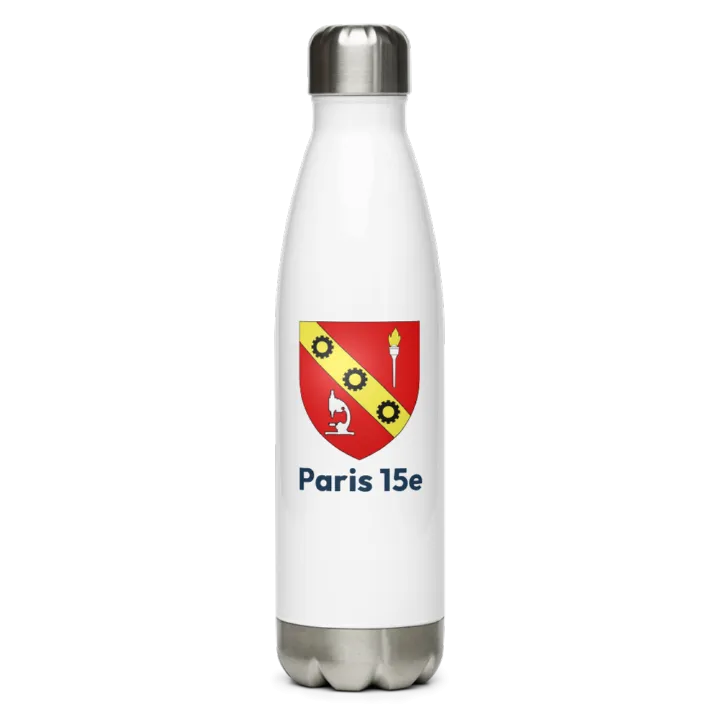 Gourde inox blason de Paris 15e