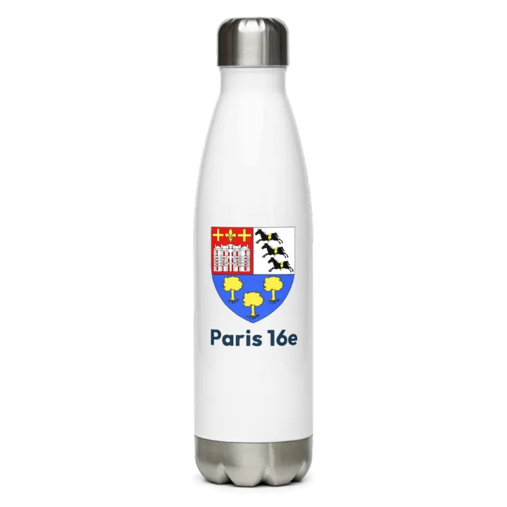 Gourde inox blason de Paris 16e