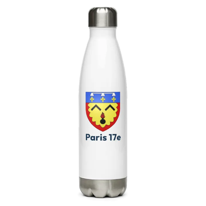 Gourde inox blason de Paris 17e
