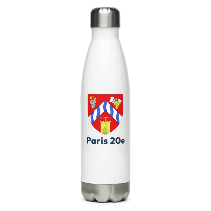 Gourde inox blason de Paris 20e
