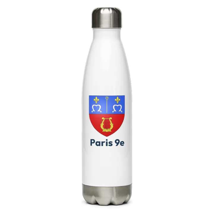 Gourde inox — blason du 9e arrondissement de Paris