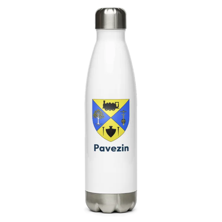 Gourde inox — blason de Pavezin