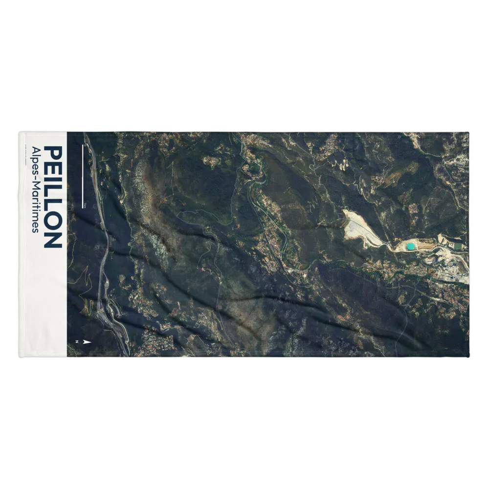 Serviette cartographique — carte de Peillon