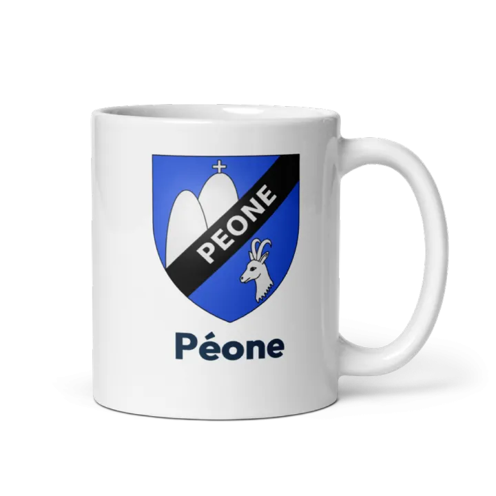 Mug blason de Péone