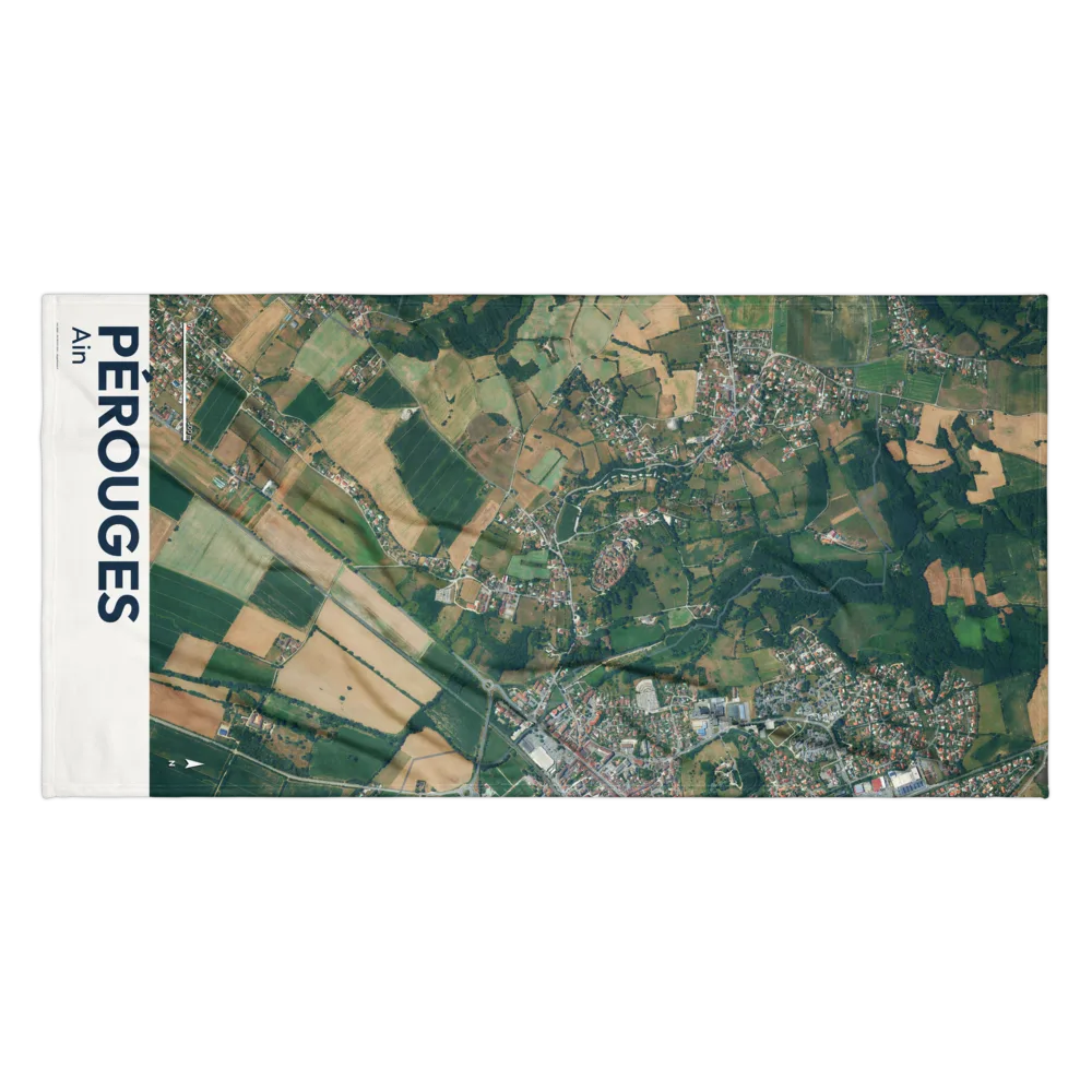 Serviette cartographique — carte de Pérouges