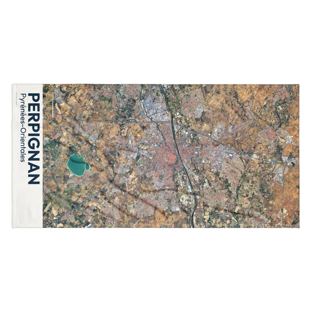 Serviette cartographique — carte de Perpignan