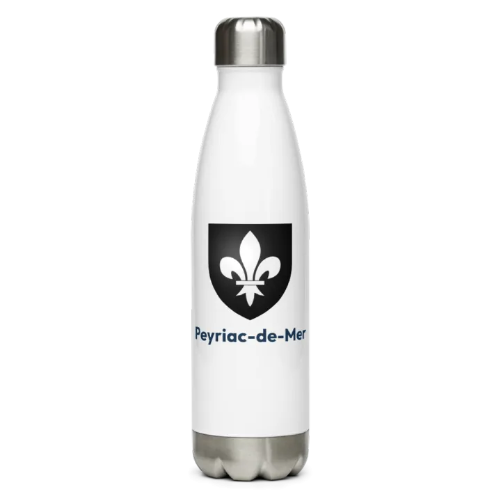 Gourde inox — blason de Peyriac-de-Mer