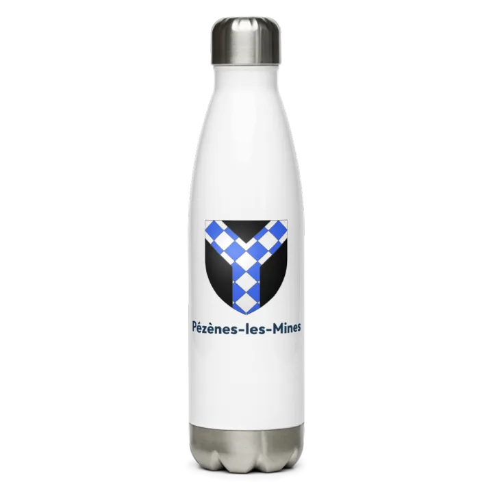 Gourde inox — blason de Pézènes-les-Mines