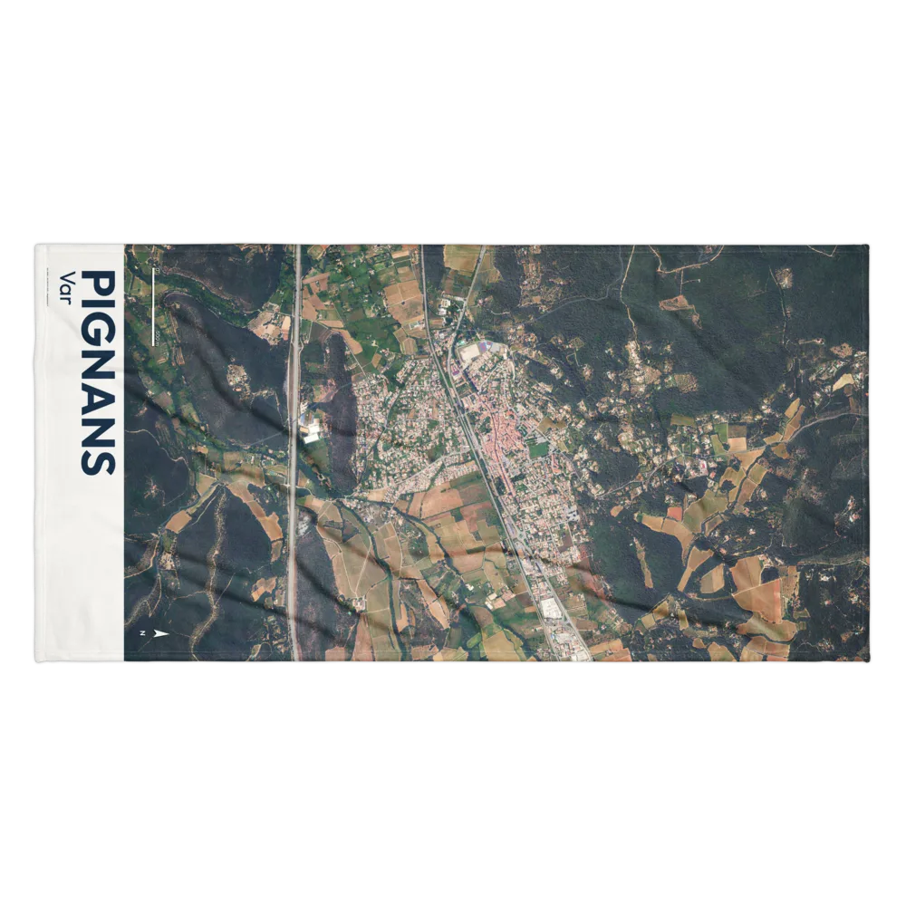 Serviette cartographique — carte de Pignans