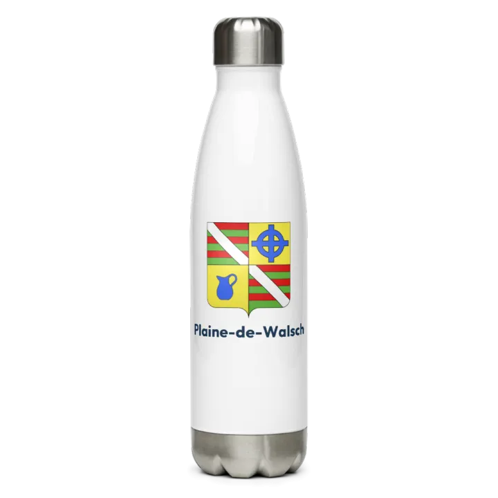 Gourde inox — blason de Plaine-de-Walsch